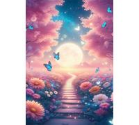 Jigsaw Puzzle 100 piece,Flower Road Moonlight Puzzles for Adults,Educational Game Challenge Toy 100 Pieces DIY puzzles Family Decoration puzzle