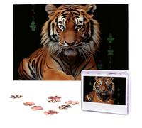 Jigsaw Puzzle 100 Pieces Personalized Wooden Picture from Photos Puzzles Custom Puzzle from Pictures With tiger and paws Puzzles for Adults Family Birthday Christmas Valentine's Day Gifts