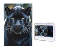 Jigsaw Puzzle 100 Pieces Personalized Wooden Picture from Photos Puzzles Custom Puzzle from Pictures Animal Panther Puzzles for Adults Family Birthday Christmas Valentine's Day Gifts