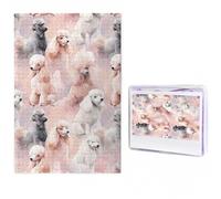 Jigsaw Puzzle 100 Pieces Personalized Wooden Picture from Photos Puzzles Custom Puzzle from Pictures Poodles Dogs Puzzles for Adults Family Birthday Christmas Valentine's Day Gifts