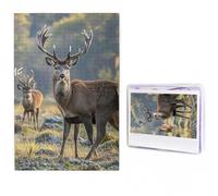 Jigsaw Puzzle 100 Pieces Personalized Wooden Picture from Photos Puzzles Custom Puzzle from Pictures Nature wild Animal Deers Puzzles for Adults Family Birthday Christmas Valentine's Day Gifts