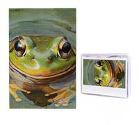 Jigsaw Puzzle 100 Pieces Personalized Wooden Picture from Photos Puzzles Custom Puzzle from Pictures Frog in a pond Puzzles for Adults Family Birthday Christmas Valentine's Day Gifts