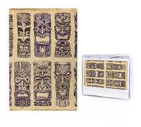 Jigsaw Puzzle 100 Pieces Personalized Wooden Picture from Photos Puzzles Custom Puzzle from Pictures Vintage Aloha Tiki Pattern Puzzles for Adults Family Birthday Christmas Valentine's Day Gifts