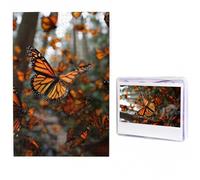 Jigsaw Puzzle 100 Pieces Personalized Wooden Picture from Photos Puzzles Custom Puzzle from Pictures Monarch butterflies Puzzles for Adults Family Birthday Christmas Valentine's Day Gifts