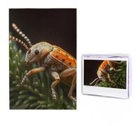 Jigsaw Puzzle 100 Pieces Personalized Wooden Picture from Photos Puzzles Custom Puzzle from Pictures Weevil on Plant Stem Puzzles for Adults Family Birthday Christmas Valentine's Day Gifts