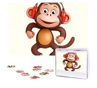 Jigsaw Puzzle 100 Pieces Personalized Wooden Picture from Photos Puzzles Custom Puzzle from Pictures Naughty monkey Puzzles for Adults Family Birthday Christmas Valentine's Day Gifts