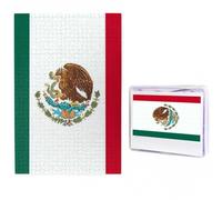 Jigsaw Puzzle 100 Pieces Personalized Wooden Picture from Photos Puzzles Custom Puzzle from Pictures Flag of Mexico Puzzles for Adults Family Birthday Christmas Valentine's Day Gifts