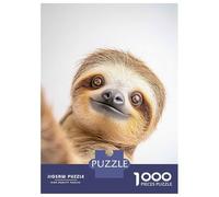 Jigsaw Puzzle 1000 Adorable Sloth Taking Selfie - Fun Wall Decor Adult Jigsaw Puzzle Brain Teaser Game Precision Cutting Unique Gifts for Birthday And Christmas 70x50cm/1000pcs