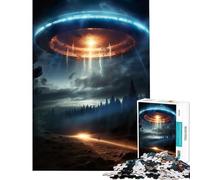 Jigsaw Puzzle 1000 Alien Invasion Brain Intelligence Challenge Addictive Toys Relaxing Games Perfect Decoration Secret Santa Gifts (Size 75x50cm)