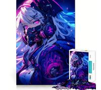 Jigsaw Puzzle 1000 Beautiful Anime Girl Neat Edge Decor Creative Skill Toy Easy Time Fun Christmas Fun Gift (50x75cm)