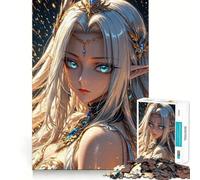 Jigsaw Puzzle 1000 Beautiful Elf Queen Neat Edge Decor Creative Skill Toy Easy Time Fun Christmas Fun Gift (38x52cm)