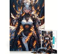 Jigsaw Puzzle 1000 Beautiful Fiery Angel Neat Edge Decor Creative Skill Toy Easy Time Fun Christmas Fun Gift (50x75cm)