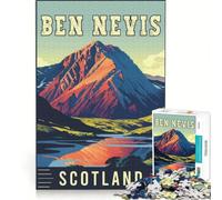 Jigsaw Puzzle 1000 Ben Nevis in Scotland, Toy Wall Decor, Difficult Challenge, Unique Gifts for Birthday And Christmas 38x26cm
