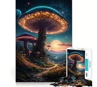 Jigsaw Puzzle 1000 Bioluminescent Planet Neat Edge Decor Creative Skill Toy Easy Time Fun Christmas Fun Gift (38x26cm)