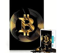 Jigsaw Puzzle 1000 Bitcoin Rising Power Neat Edge Decor Creative Skill Toy Easy Time Fun Christmas Fun Gift (50x75cm)