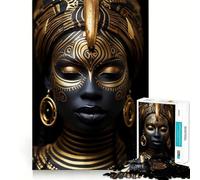 Jigsaw Puzzle 1000 Black Woman Art African Accurate Joint Fun, Smart Brain Activity, Slow Time Fun, Birthday Game Gift (50x75cm)