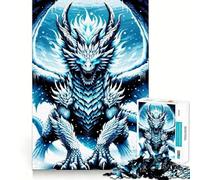 Jigsaw Puzzle 1000 Blizzard Dragon Exact Cut Play, Logic Skill Play, Relax Time Game, Christmas Home Art (50x75cm)