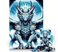Jigsaw Puzzle 1000 Blizzard Dragon Flawless Fit Art, Smart Play Activity, Downtime Game Fun, Birthday Game Gift (38x26cm)