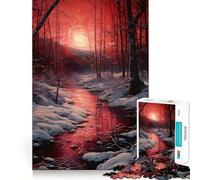 Jigsaw Puzzle 1000 Blood River Accurate Joint Fun, Smart Brain Activity, Slow Time Fun, Birthday Game Gift (38x52cm)