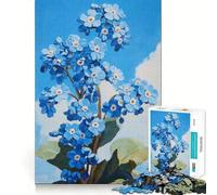 Jigsaw Puzzle 1000 Bloom in Forget-Me-Nots Exact Cut Play, Logic Skill Play, Relax Time Game, Christmas Home Art (38x52cm)