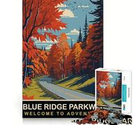 Jigsaw Puzzle 1000 Blue Ridge Parkway Accurate Joint Fun, Smart Brain Activity, Slow Time Fun, Birthday Game Gift (38x52cm)