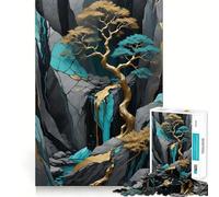 Jigsaw Puzzle 1000 Bonsai Style Asian Accurate Joint Fun, Smart Brain Activity, Slow Time Fun, Birthday Game Gift (50x75cm)
