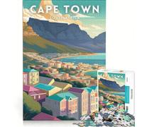 jigsaw puzzle 1000 Cape Town Travel Poster | Hand Speed Race learning educational gifts for friends and family 38x26cm