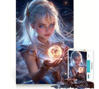Jigsaw Puzzle 1000 Celestial Maiden with Orb Exact Cut Art Logic Thinking Play Calm Play Time Birthday Activity (38x52cm)