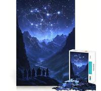 Jigsaw Puzzle 1000 Celestial Map in The Sky Stars form Art Exact Cut Art Logic Thinking Play Calm Play Time Birthday Activity (50x75cm)