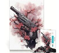 Jigsaw Puzzle 1000 Cherry Blossom Weapon Exact Cut Art Logic Thinking Play Calm Play Time Birthday Activity (50x75cm)