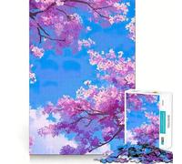 Jigsaw Puzzle 1000 Cherry Blossoms Against Blue Sky Exact Cut Art Logic Thinking Play Calm Play Time Birthday Activity (38x52cm)