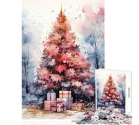 Jigsaw Puzzle 1000 Christmas Joy Toy Wall Decor Gift For Birthdays Brain Teaser Game with Fully Interlocking Randomly Shaped Pieces Size 38x26cm