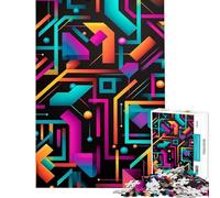 Jigsaw Puzzle 1000 Chromatic Chaos Educational Game Brain Intelligence Challenge Addictive Toys Secret Santa Gifts Birthday Present (Size 38x26cm)