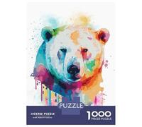 Jigsaw Puzzle 1000 Colorful Polar Bear Art Jigsaw for Adults Family Game Analysis And Logic Unique Gifts for Birthday And Christmas 70x50cm/1000pcs