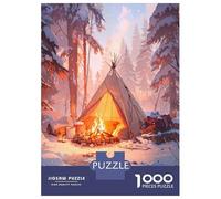 Jigsaw Puzzle 1000 Cozy Camp Jigsaw for Adults Family Game Analysis And Logic Unique Gifts for Birthday And Christmas 70x50cm/1000pcs