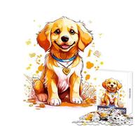 Jigsaw Puzzle 1000 Cute Doggy Jigsaw Puzzles for Teenagers Difficult Hard Educational Challenge Challenging Game Gifts (38x26cm)
