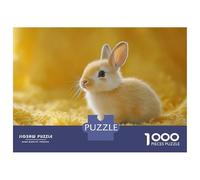 Jigsaw Puzzle 1000 Cute Yellow Bunny Portrait Jigsaw for Adults Family Game Analysis And Logic Unique Gifts for Birthday And Christmas 52x38cm/1000pcs