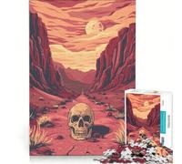 Jigsaw Puzzle 1000 Death Valley Skull, Toy Wall Decor, Difficult Challenge, Unique Gifts for Birthday And Christmas 38x52cm