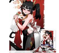 Jigsaw Puzzle 1000 Demon Girl with Rose Illustration Jigsaw Puzzles for Adults For Family Fun Difficult And Challenge Learning Educational Toys (38x26cm)