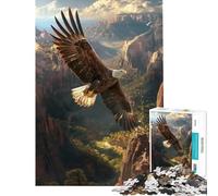 Jigsaw Puzzle 1000 Eagles Canyon Flight Educational Games for Educational Game Challenge Toy Great Gifts And Toys Staycation Kill Time (Size 50x75cm)