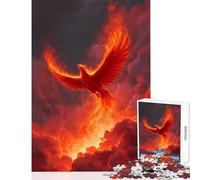 Jigsaw Puzzle 1000 Fiery Phoenix Rising Jigsaw Puzzles for Adults For Family Fun Difficult And Challenge Learning Educational Toys (38x52cm)