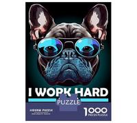 Jigsaw Puzzle 1000 Funny French Bulldog Quote Jigsaw for Adults Family Game Analysis And Logic Unique Gifts for Birthday And Christmas 38x26cm/1000pcs