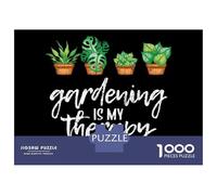 Jigsaw Puzzle 1000 Gardening Is My Therapy Fu Jigsaw for Adults Family Game Analysis And Logic Unique Gifts for Birthday And Christmas 38x26cm/1000pcs