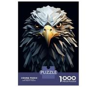 Jigsaw Puzzle 1000 Geometric Eagle Animation Jigsaw for Adults Family Game Analysis And Logic Unique Gifts for Birthday And Christmas 38x26cm/1000pcs
