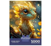Jigsaw Puzzle 1000 Golden Yellow Baby Dragon Jigsaw for Adults Family Game Analysis And Logic Unique Gifts for Birthday And Christmas 70x50cm/1000pcs