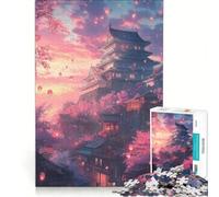Jigsaw Puzzle 1000 Himeji Castle Sunset Toy Wall Decor Difficult Challenge Unique Gifts for Birthday And Christmas 38x26cm