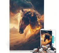 Jigsaw Puzzle 1000 Horse in A Desert Storm Toy Wall Decor Difficult Challenge Unique Gifts for Birthday And Christmas 38x26cm