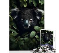 Jigsaw Puzzle 1000 Koala Green Leaf Wallpaper Jigsaw Puzzles for Adults For Family Fun Difficult And Challenge Learning Educational Toys (50x75cm)