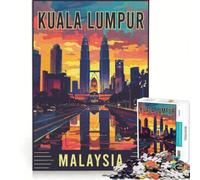 Jigsaw Puzzle 1000 Kuala Lumpur in Malaysia, Toy Wall Decor, Difficult Challenge, Unique Gifts for Birthday And Christmas 38x52cm