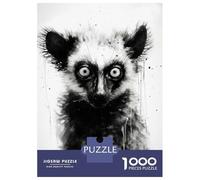 Jigsaw Puzzle 1000 Lemur Beauty Watercolor Teenager Puzzles Brain Teaser Game Presents for Women Unique Gifts for Birthday And Christmas 52x38cm/1000pcs